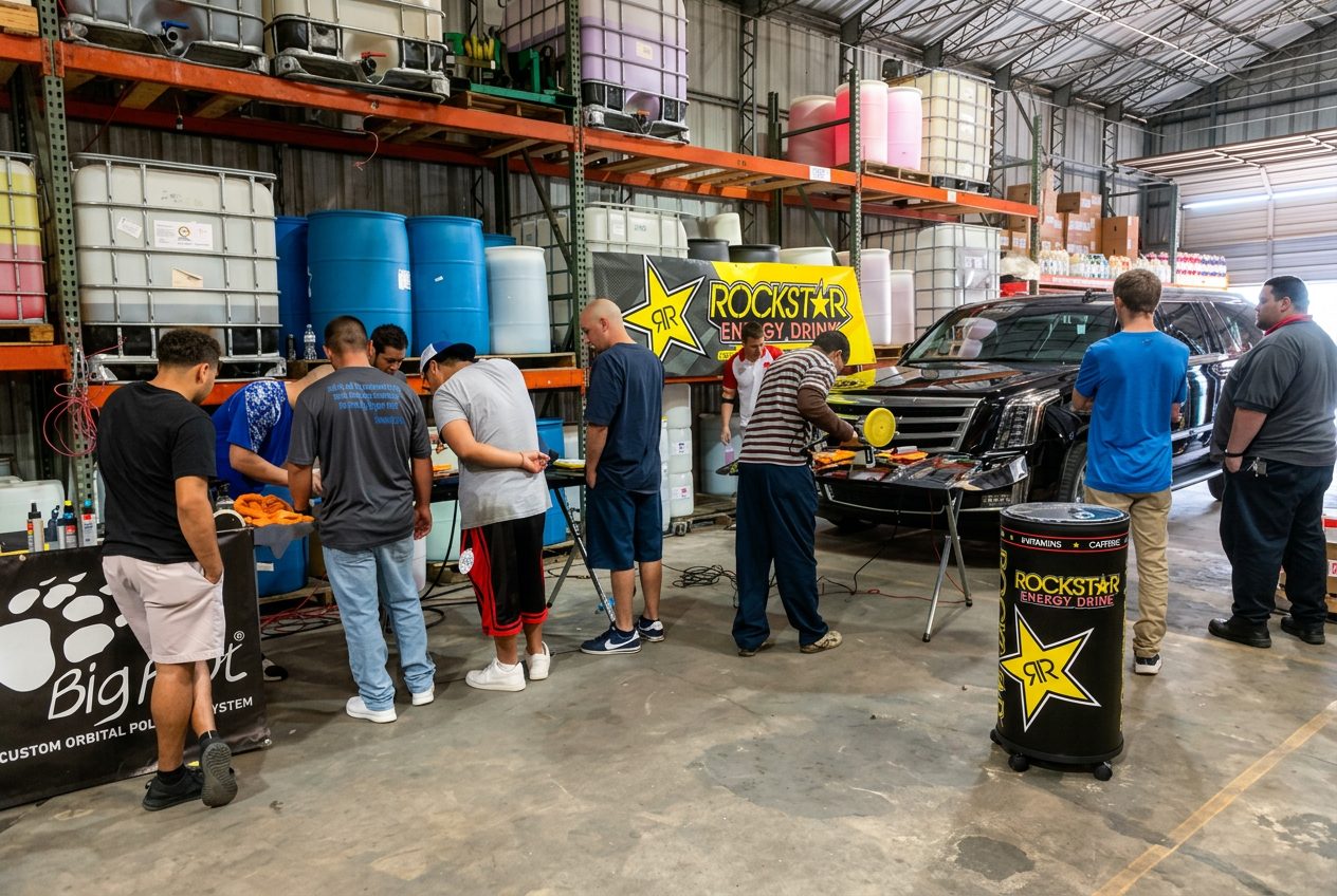 Hands-on training at Cen-Tex Detail Supply — shop photo